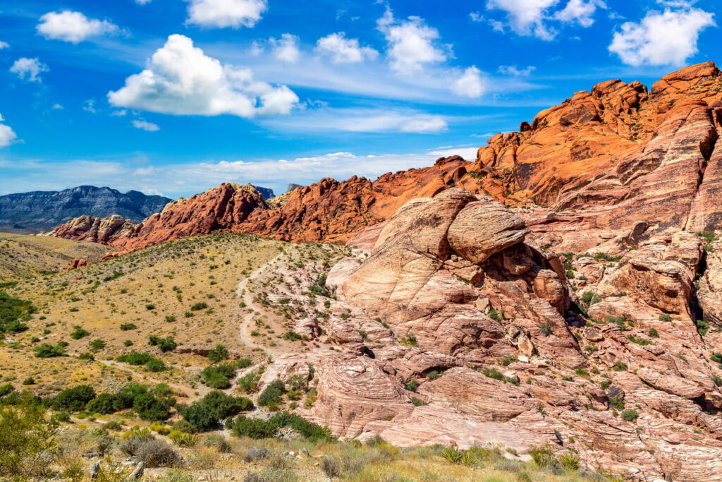 A view of the Red Rock Canyon, an exciting thing to do in Las Vegas.