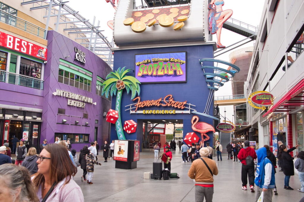 The entrance to Fremont Street Experience.