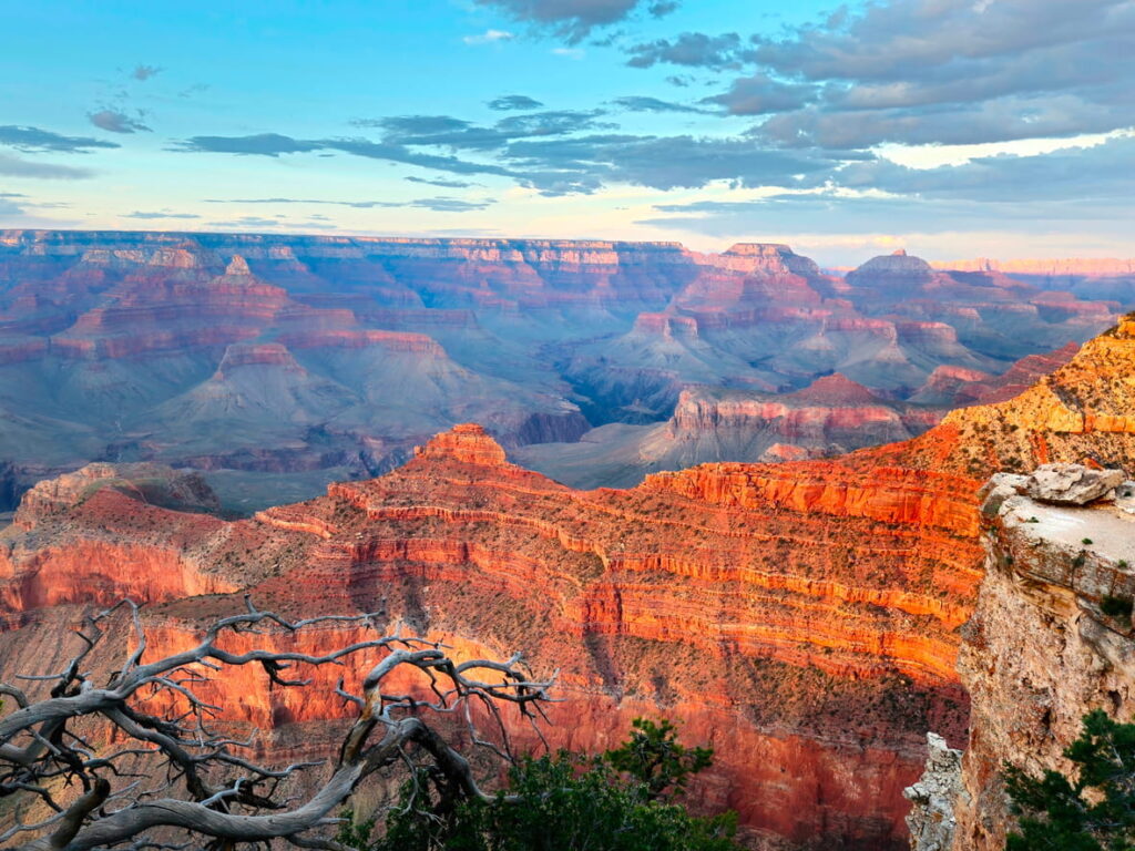 An aerial view of The Grand Canyon.