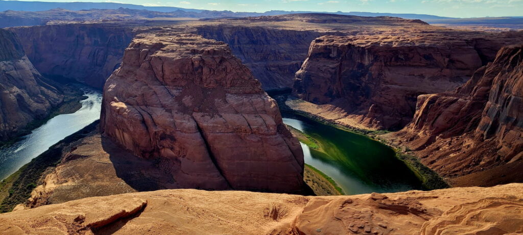 The horseshoe bend in the Grand Canyon.